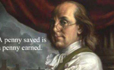 A penny saved is two pennies earned