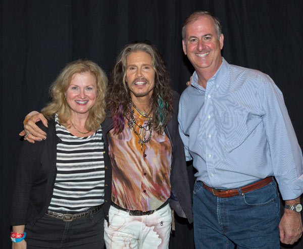 Sue and Rich Meehan with Steven Tyler